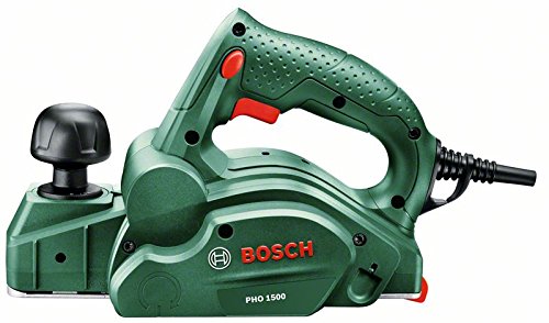 Bosch DIY Handhobel PHO 1500, Hobelmesser, Karton (550 W, Hobelbreite 82 mm, Spantiefe 0 – 1,5 mm, Falztiefe 0 – 8 mm)