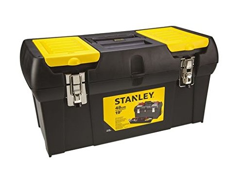 Stanley Werkzeugbox Millenium (19 Zoll, mit herausnehmbarer Ablage, zwei Organizern, Metallschließen, Kunststffgroff) 1-92-066