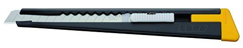 Olfa Cutter-Messer 180 Black, 9 mm Klinge, in schwarzer Metallausführung