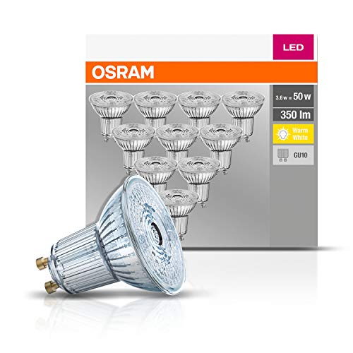 Osram Base PAR16 LED-Reflektorlampe mit GU10-Sockel, 4.3 W, 10 Stück