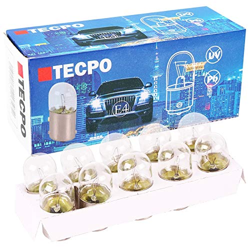 TecPo 10x R5W Kugellampe 12V 5W Autolampe BA15S Glühbirne Glühlampe Standlicht Rücklicht